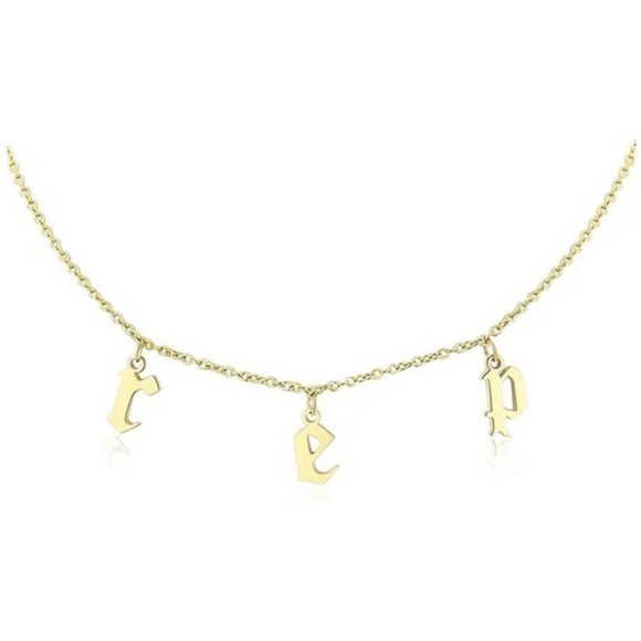 *NEW* TAYLOR SWIFT Themed Reputation Rep Album Letter Necklace in Gold - Picture 3 of 6